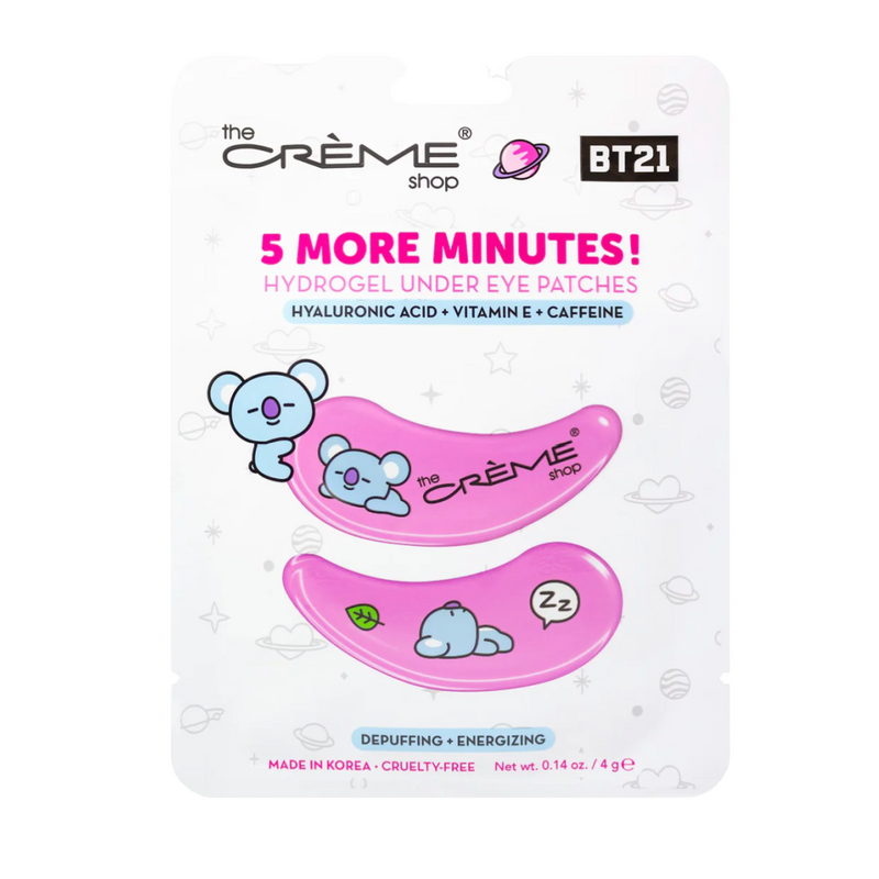 [The Creme Shop] “5 More Minutes!” KOYA Hydrogel BT21 Under Eye Patches - Hyaluronic Acid + Vitamin E + Caffeine